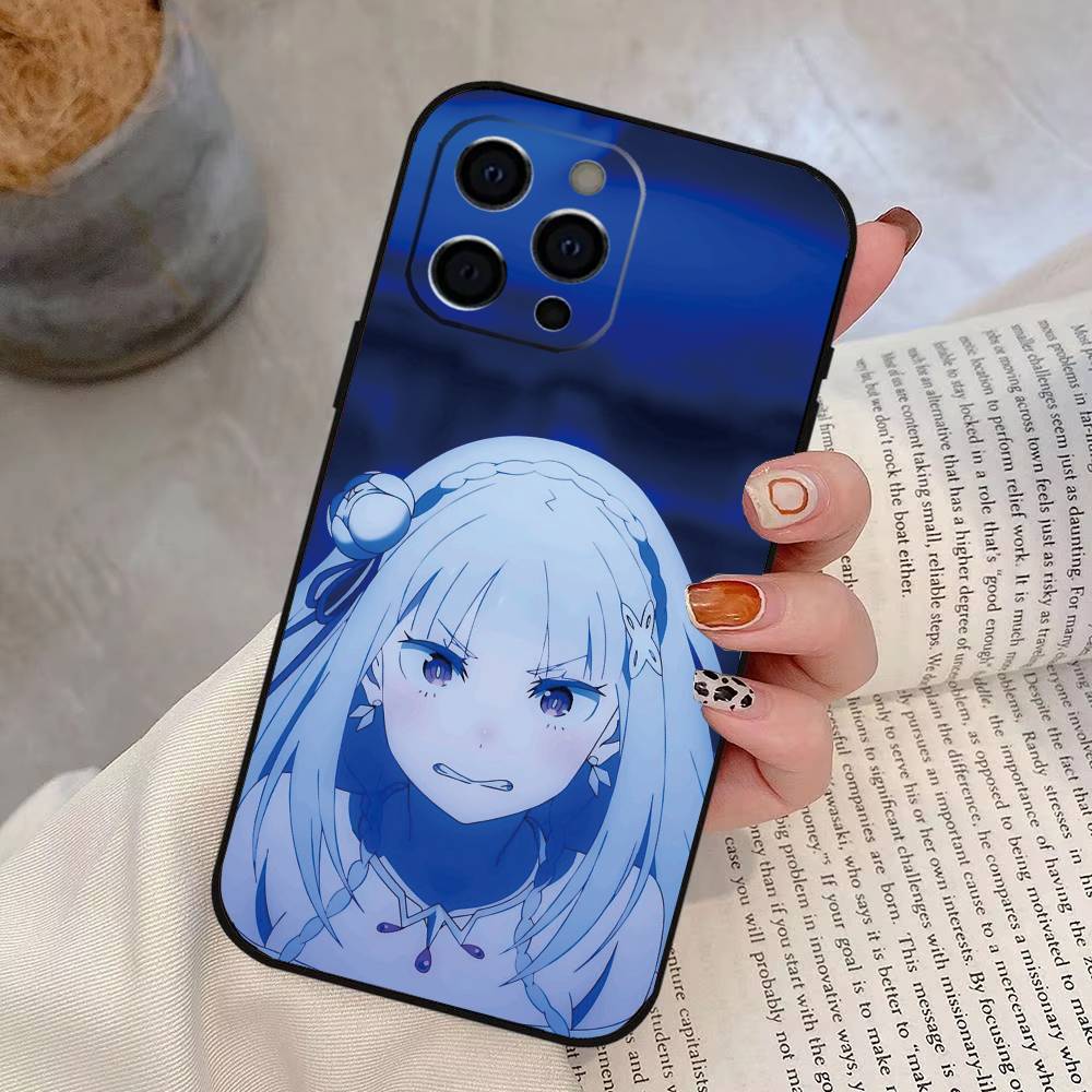 ReZero Emilia Phone Case Silicone Soft For IPhone 17 16 15 14 13 12 11 X XR Plus Pro Max Plus