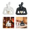 Hugging Couple Statue Porcelain Couple Figurine Creative Sculpture for Dresser Office Dining Room Coffee Table Birthday Gift