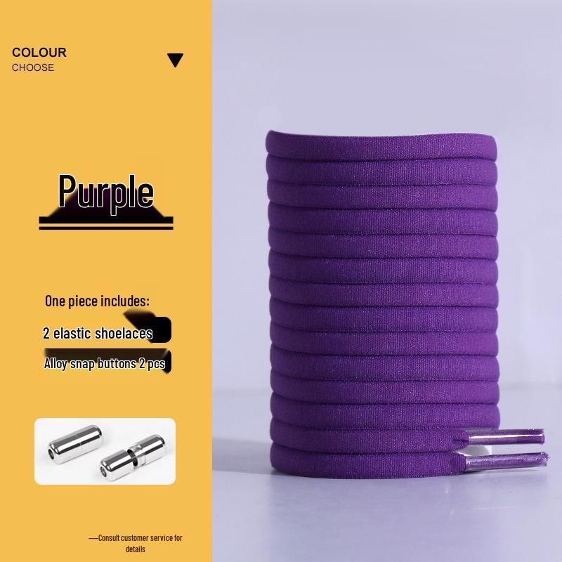 No-Tie Elastic Shoelaces with Buckle Capsule - Flat White