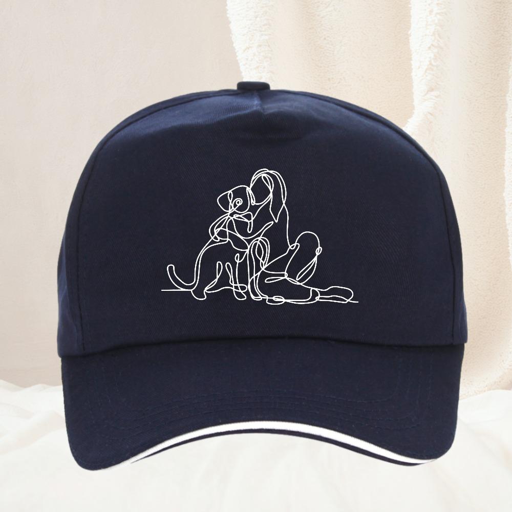 Classic Retro Dog Mom Printed Baseball Cap Outdoor Casual Sports Sun Hat Adjustable Soft Top Duckbill Cap