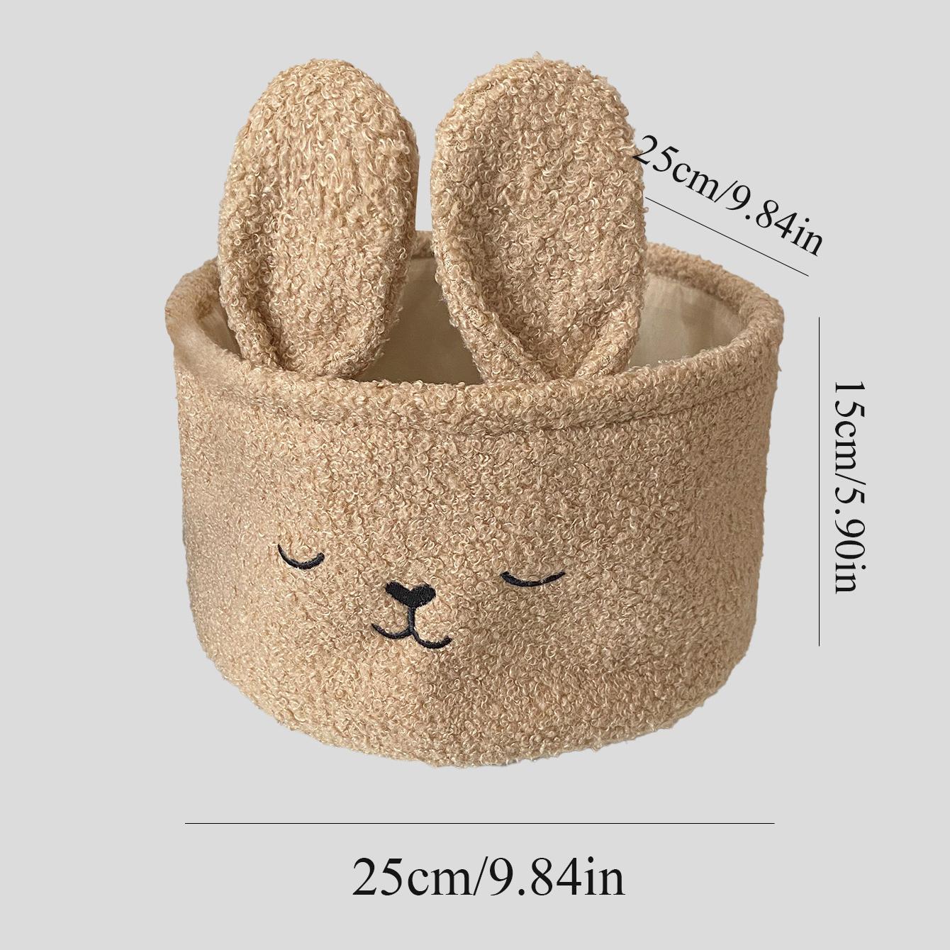 

Cute Rabbit Storage Basket Soft Cartoon Plush Candy Bag Sundries Organizer Ins Style Children s Toys Storage Bucket