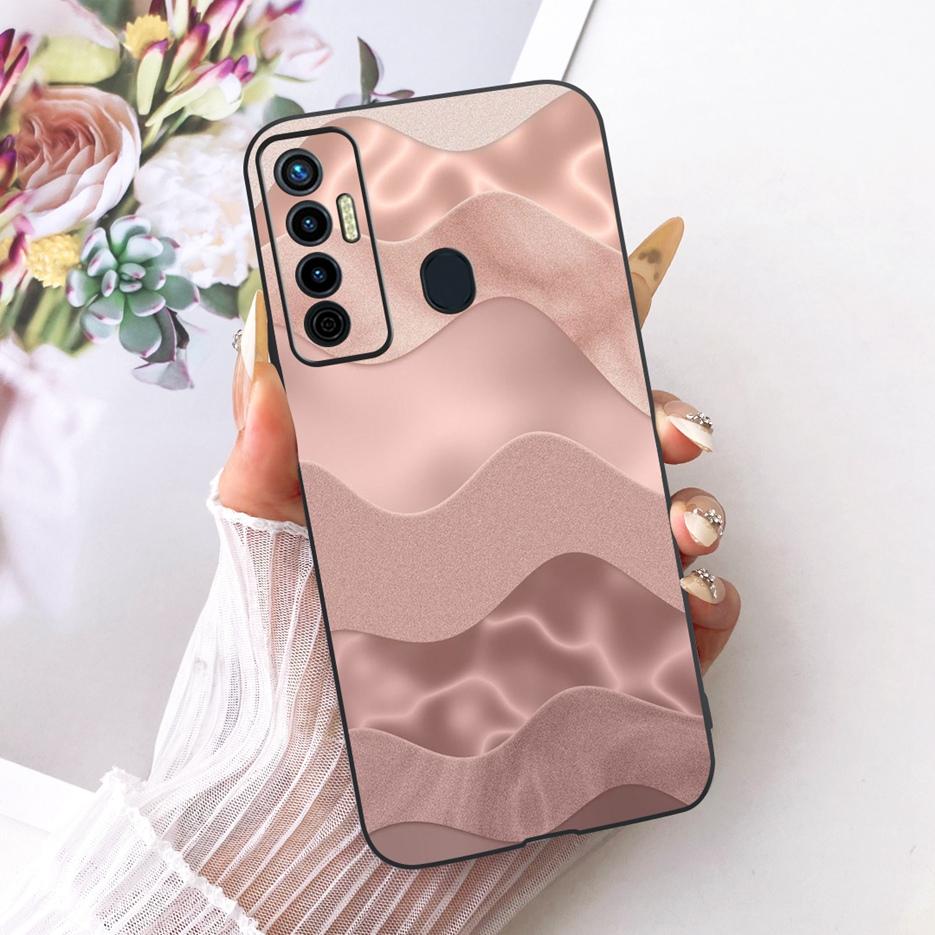 For Tecno Camon 17 Pro Case CG8 CG8h Luxury Butterfly Tree Painted Cover Soft Silicone Case For Tecno Camon 17P Camon17 Pro Bags