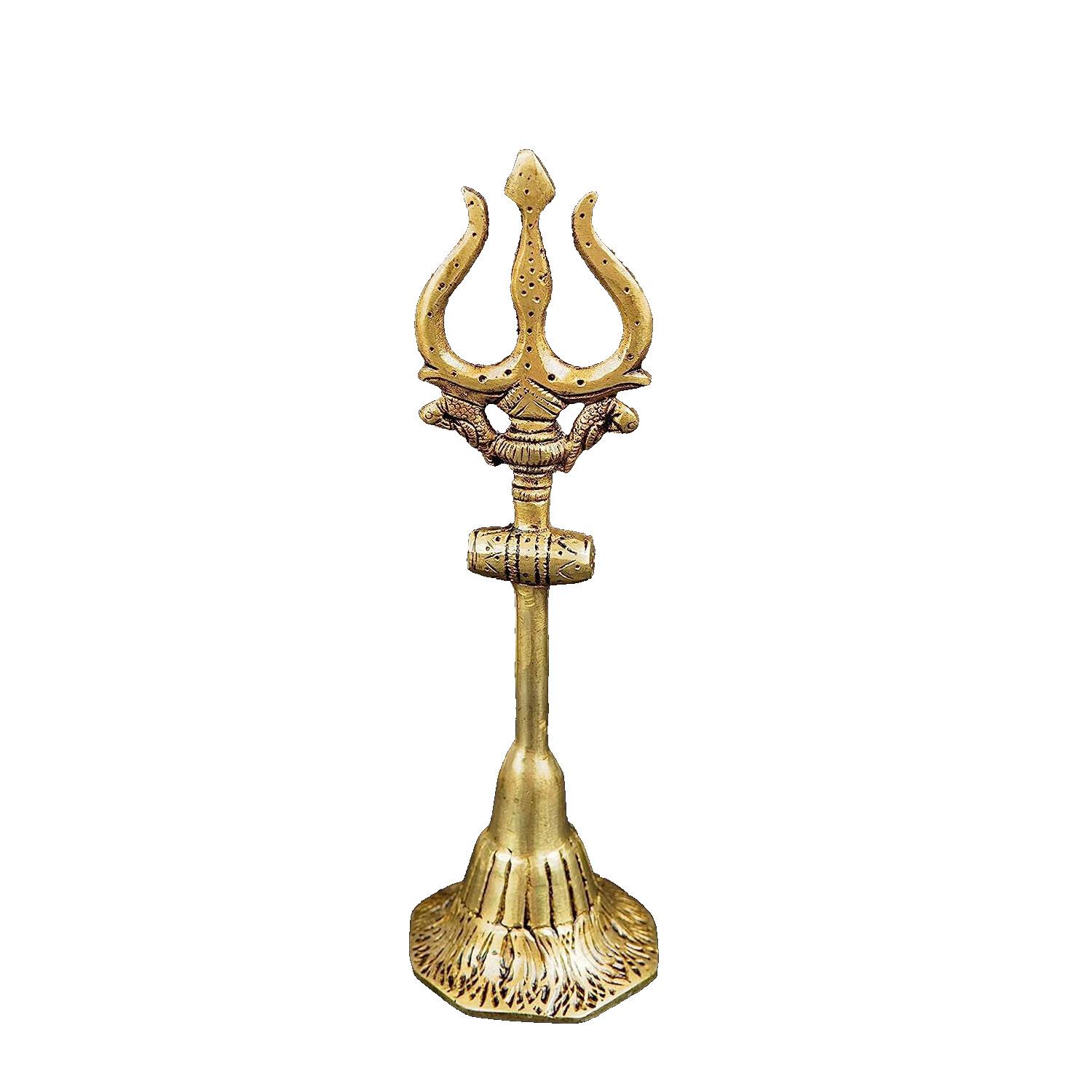 

@ Indian Traditional Brass Trishul Golden Color For Home & Temple Zr-2295-60%Off