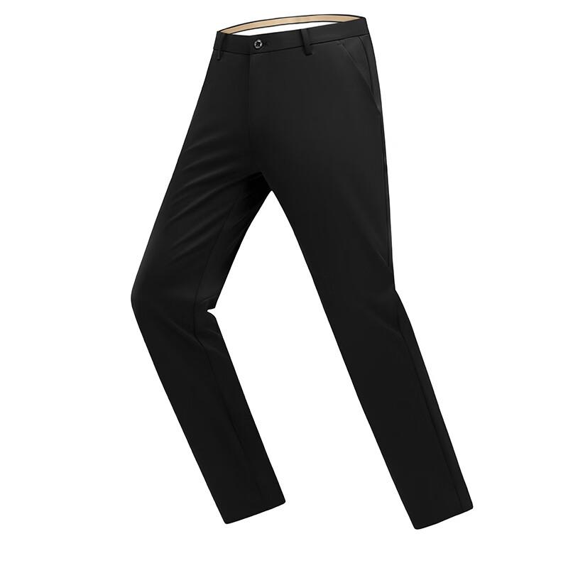 Hengyuanxiang Men's Lightweight Business Casual Ice Silk Trousers