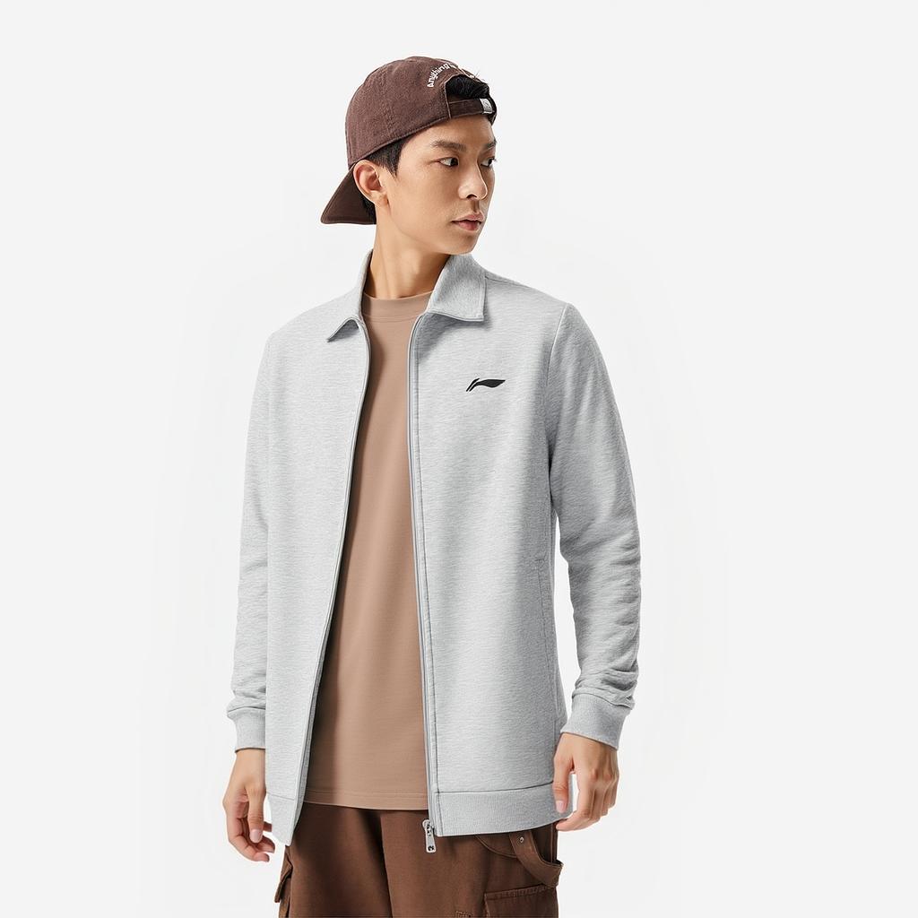 Li-Ning Stand Collar Jacket Simple Casual Sports Cardigan Hoodie Men outerwear AWDTE75-2