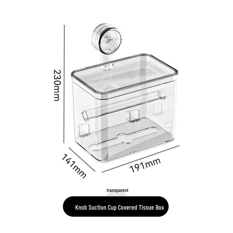 Wall-Mounted No-Punch Toilet Paper Dispenser and Storage Holder