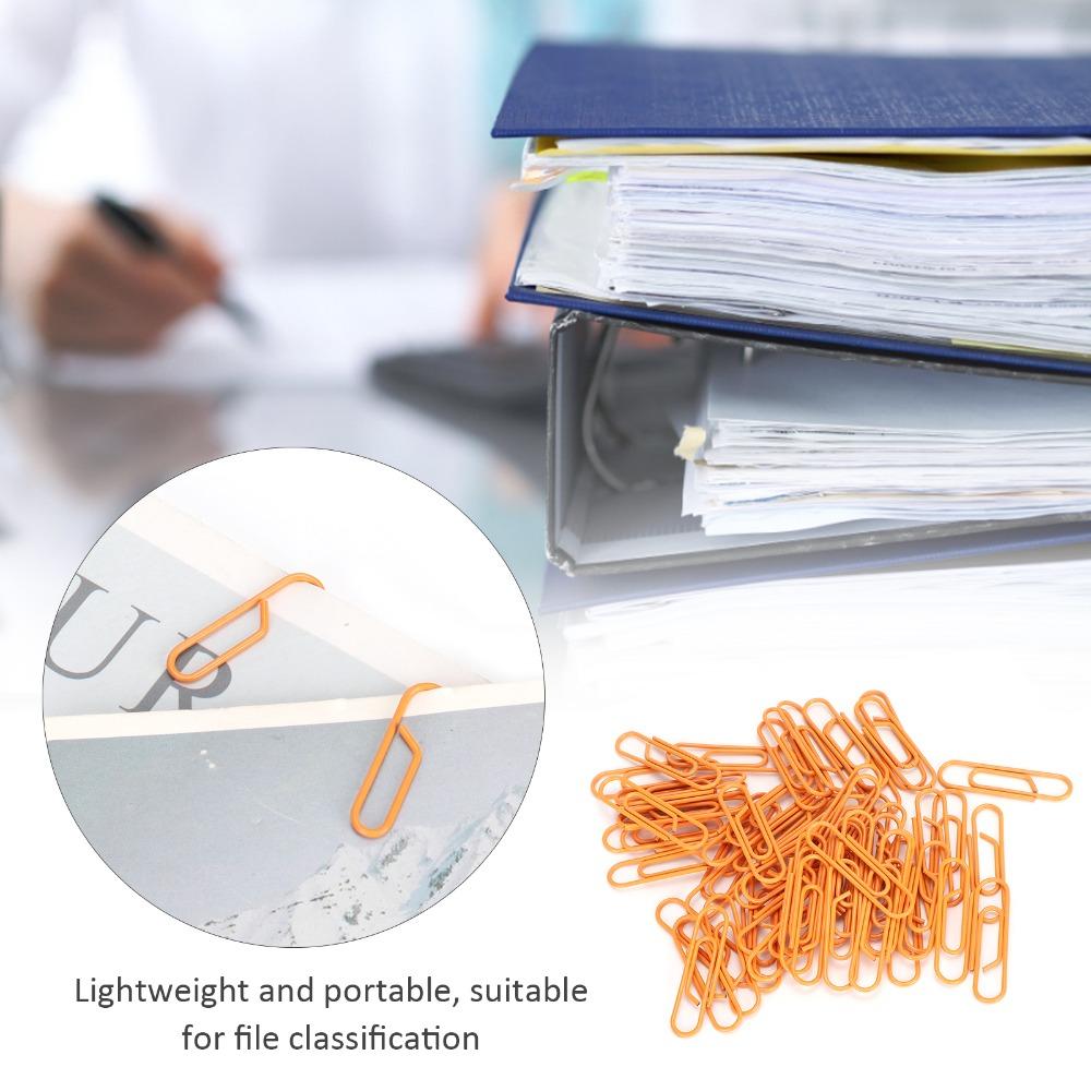Schattig Ontwerp 3 Doosjes Paperclip Metaal Sinaasappelvormige Paperclip Draagbaar Ontwerp PET Gecoat Draad Kleine Paperclip Huis