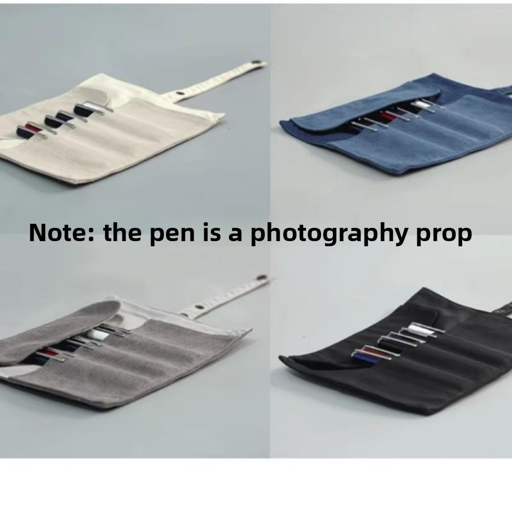 Canvas Pen Curtain Space-Saving Pencil Bag New Wrap Roll Holder ForTeacher, Student, Painter