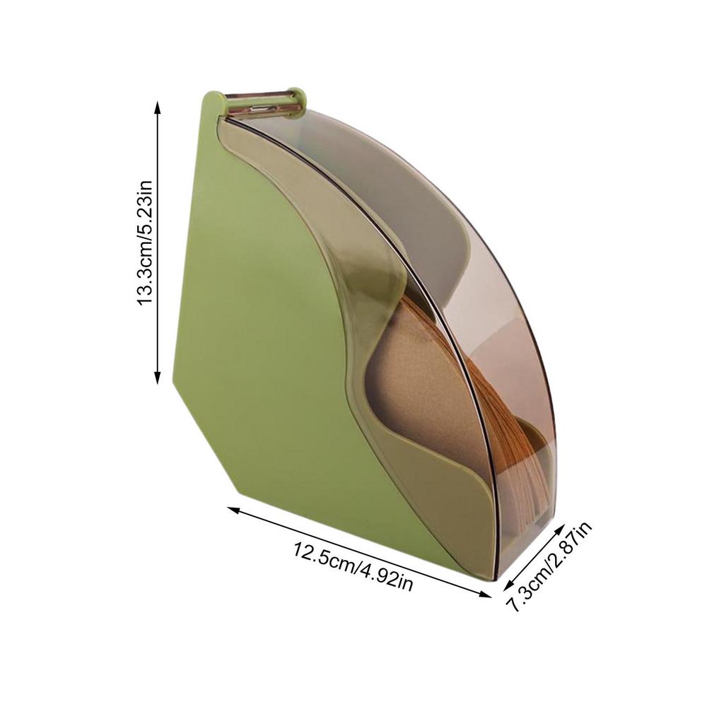 Triangle Coffee Filter Storage Cone Coffee Filters Storage Acrylic Triangle Coffee Filter Holder With Dustproof Cover Storage