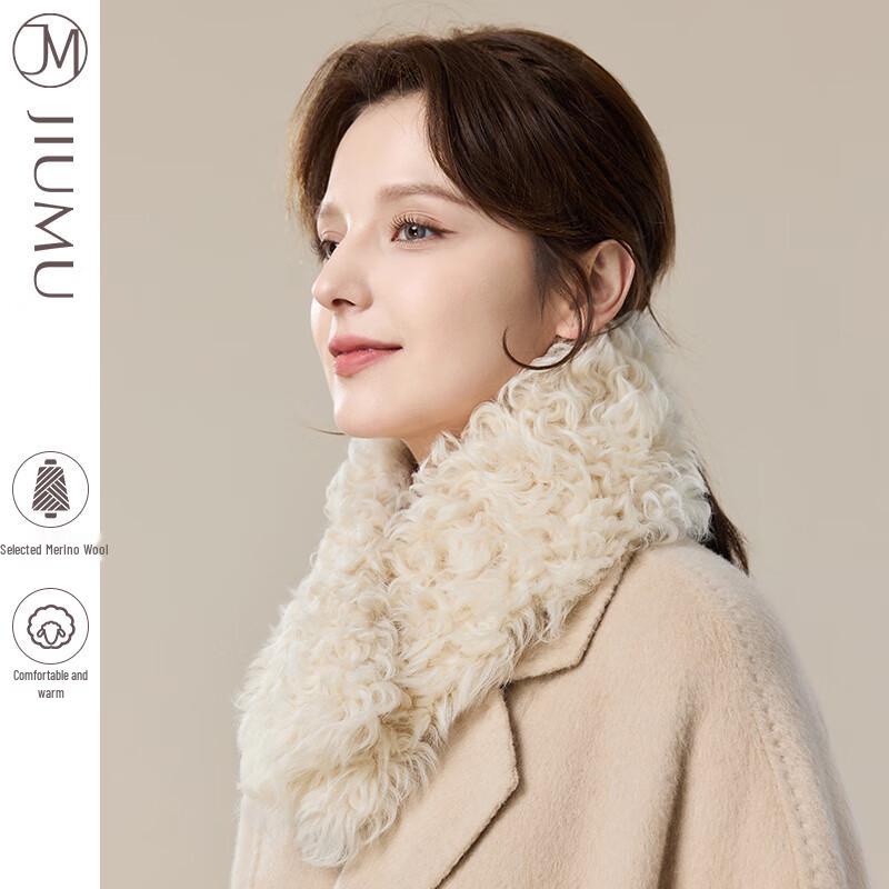 JIUMU Women's Plush Winter Neck Warmer Scarf