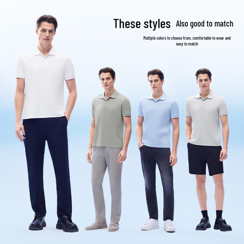 Heren Polo Shirt van Puur Katoen, Lichtgevend