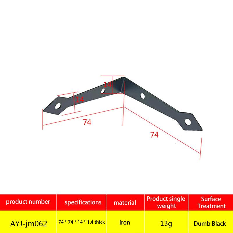 2Pcs Furniture Cupboard Door Hinge Folding Black Iron Hinge For The Cabinet Door Durable Hardware Accessories For Home Use