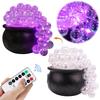 Purple Light Halloween Bubbling Cauldron Decoration Luminous Bubbling Pot Ornament  Bar