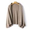 Pure Wool Shawl Soft Scarf Spring, Autumn and Winter Small Vest with Knitted Shoulder Pads Loose Large Size and Thin