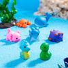 Mini Marine Life Cartoon Dolphin Crab Cuttlefish Octopus Micro Landscape Dollhouse Home Decor Car Interior Desktop Ornament