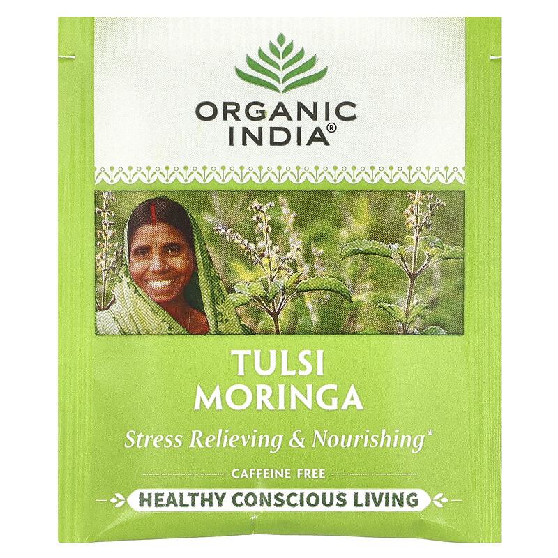 Tulsi Moringa Tea, Caffeine Free, 18 Infusion Bags, 1.27 oz (36 g)