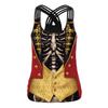 Halloween Red Rose Ghost Bride Digital Print Ladies Sports Skinny Breathable Vest Sleeveless Top