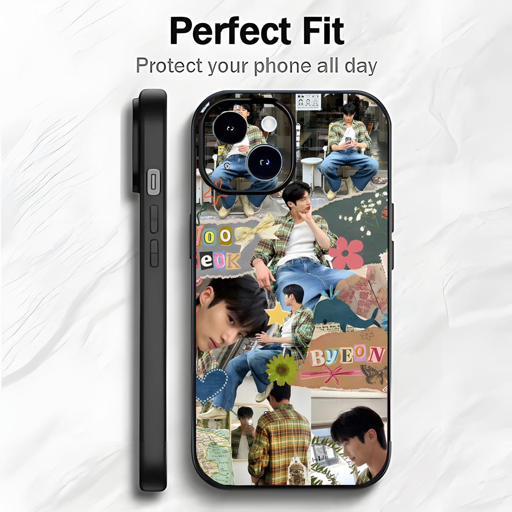 Bellissimo Attore Coreano B-Byeon Woo-seok Custodia per Telefono Custodia per Telefono Imballaggio Morbido Leggera Per iPhone17 16 15 14 13ProMax