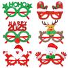 Christmas Glitter Parties Eyeglasses Frames Funny Eyeglasses Lovely Pattern Glasses for Costume and Decor