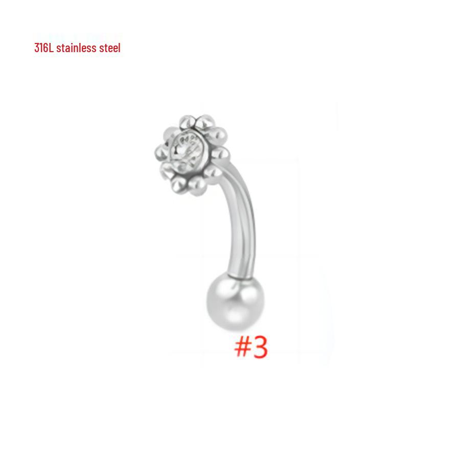 

Пирсинг-стержень из нержавеющей стали 6-10 мм для брови, уха и пупка с внешней резьбой 1.2*8mm Rod