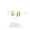 Eetit Korean Style Simulated Pearls Heart Love Daily Stud Earrings for Women Stainless Steel Chic Versatile Jewelry New