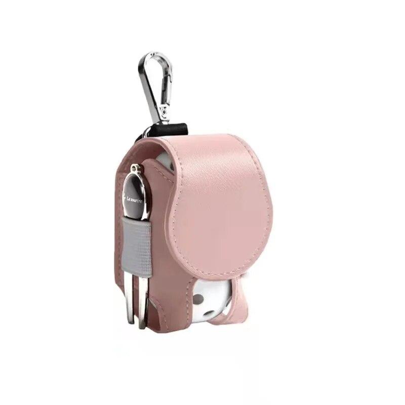 Golf Bag Mini Storage Bag PU Leather Hanging Waist Golf Bag Metal Buckle Golf Belt Bag