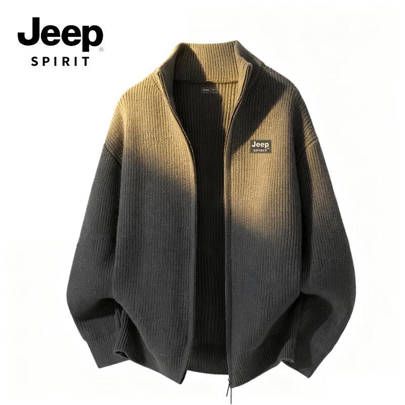 

Мужской вязаный кардиган на молнии с воротником-стойкой JEEP SPIRIT M
