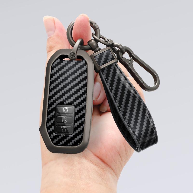 7 Buttons Zinc Alloy + Leather Car Key Case Cover for Kia 2025 Sportage 2025 Niro Hybrid 2025 Sorento MQ4 2025 EV6 GT-Line K8 V6