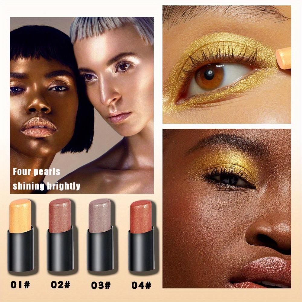 Spinning Pearl Eyeshadow Stick, Matte and Shimmer Eye Brightener Stick Zvýrazňující tyčinka na konturování stínů Voděodolný make-up očních stínů pro ženy