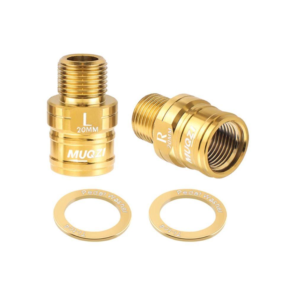 1 Pair Titanium Zinc Zinc Alloy Pedal Extender 9/16 Bicycle Pedal Extension Bolts  Folding Bicycle