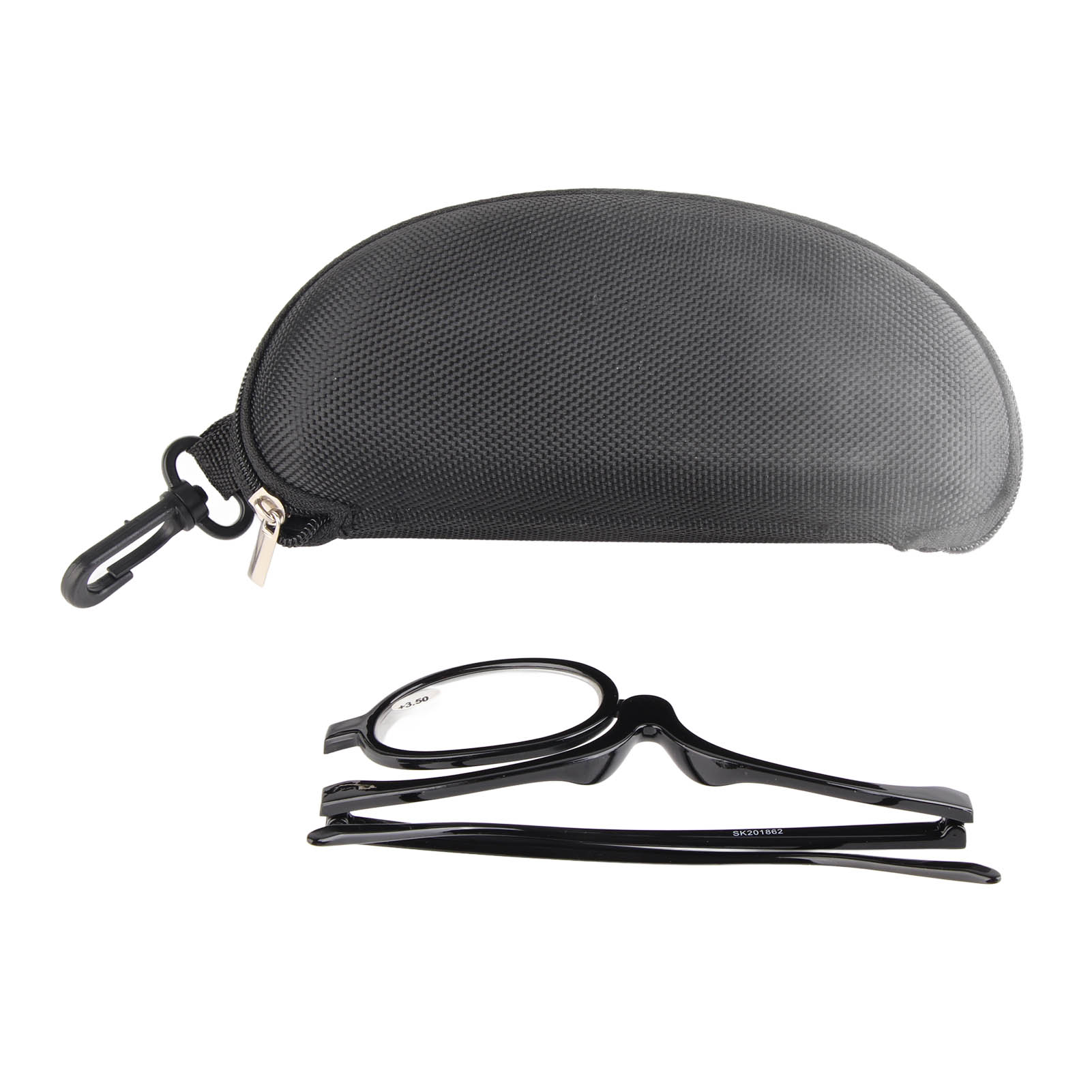 

Увеличительные очки для макияжа, модные гибкие откидные линзы, косметические очки для чтения с футляром +3.50