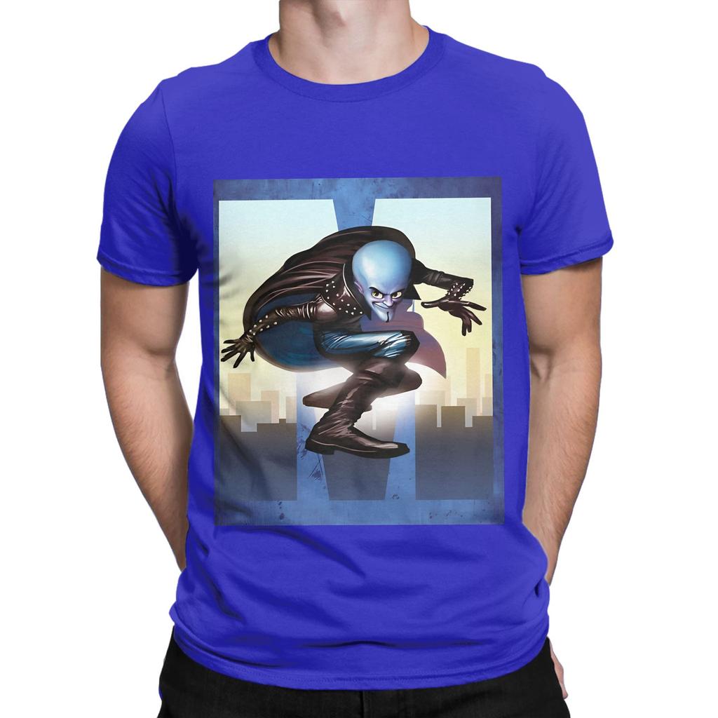 Art Megamind Poster Painitng Novelty 100 Cotton Tshirt Megamind Vs The Ddoom Syndicate Tees Tops For Unisex