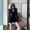 Elegant Black Slim Bodycon Dress - Women's Fall Winter 2025 Collection