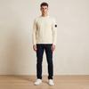 STONE ISLAND Ss25 Logo Crew Neck Long Sleeve Sweatshirt Men Sweatshirt Off-White K1S1551000-62S00B9-V0093