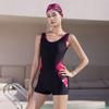 Womens Full Coverage One-Piece Swimsuit With Padded Bust Quick-Dry Nylon Plus Size Swimming Pool Training Beach Surfing