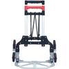 Foldable Stair Climbing Trolley - VIDAXL - Silver Aluminium - Load 70 Kg - Adjustable Height