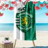 Golden Lion Emblem Elegance Print Beach Towel, Quick Drying, Suitable for Travel, Outdoor Sports, Jogging, the Beach and Swimming, Gift