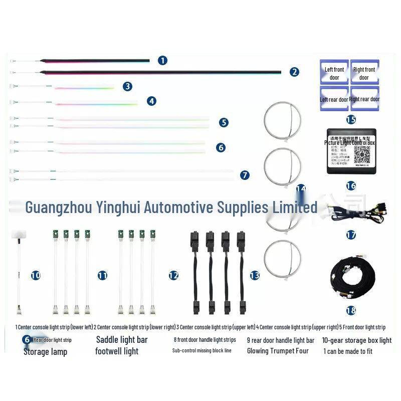 Ford Edge L Interior Atmosphere Light: 64-Color Dynamic LED with Colorful Streamer Effects