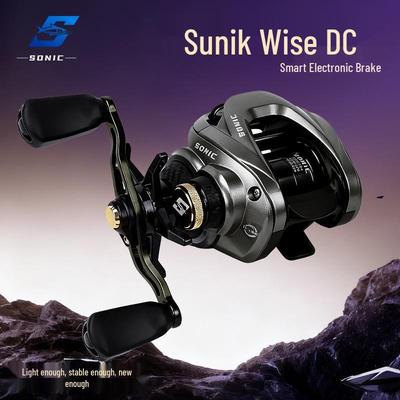 SONIC Smart DC Baitcasting Reel: Electronic Brake, Micro Lure, Beginner-Friendly, Anti-Backlash, All-Purpose Long Cast Drum Reel.