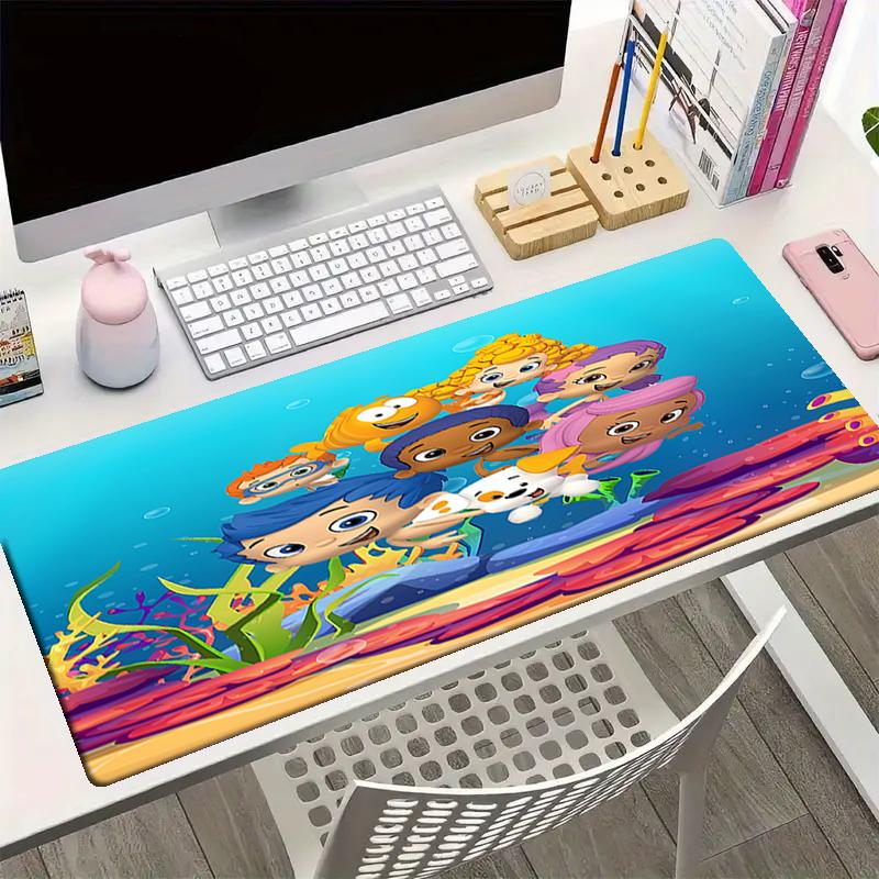 Bubble Guppies Theme Mouse Pad, Non Slip Rubber Base, Multifunctional Office & Home Decor, Perfect for Workspace Personalization.