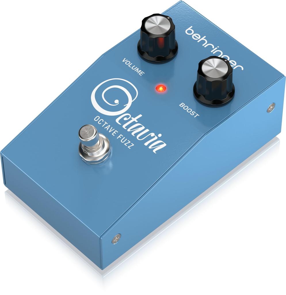 Behringer OCTAVIA OCTAVE FUZZ Upper Octave Fuzz Pedal with Durable True Bypass and Simple Controls Vintage-Style Housing, Design,