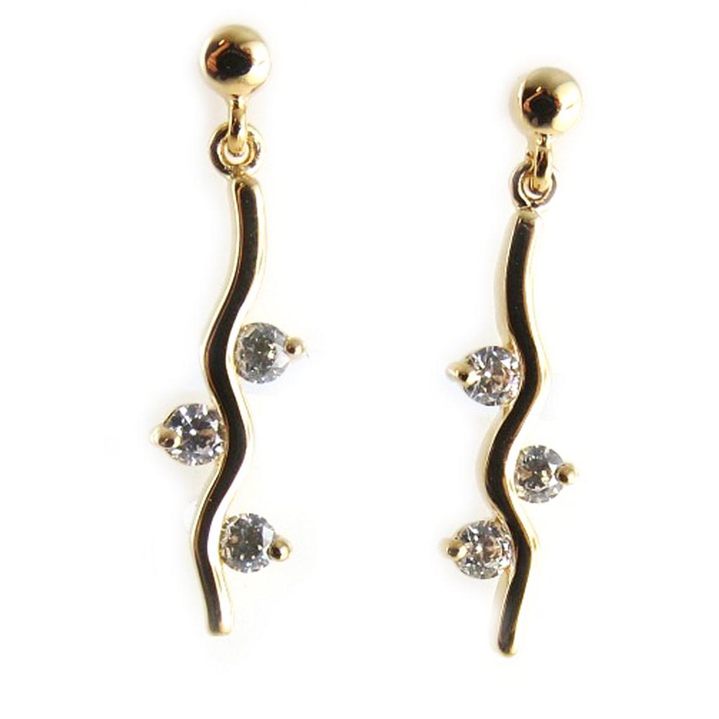 Altesse [L1766] - White Gold Plated 'Câlin' Earrings