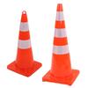 Traffic Safety Cones PVC Reflective Collar Square Base Multi-Purpose for Parking Lot Camping Kids Play Zone Car Protection