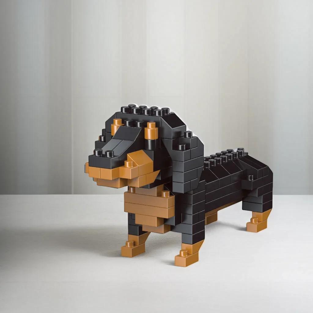 Knew Built Super Mini Dachshund Dog Building Block Toy Kit Corgi Poodle Entry-Level Learning Interactive Playtime Pet Cat Bricks