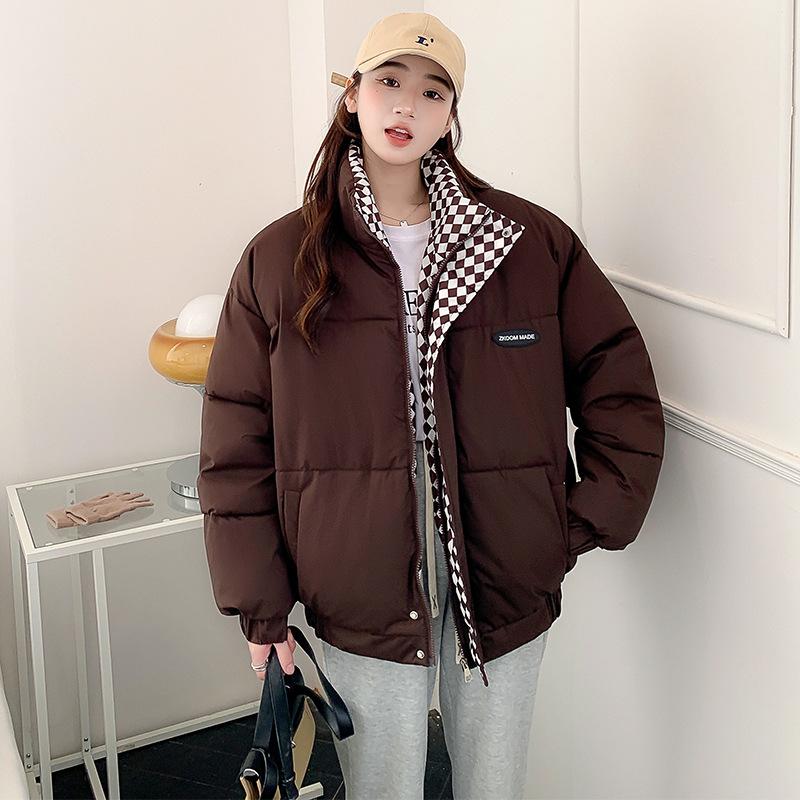 Winter New Korean Version Slim-fit Thickened Bread Clothes Women's Cotton-padded Clothes Student Stand-up Jacket