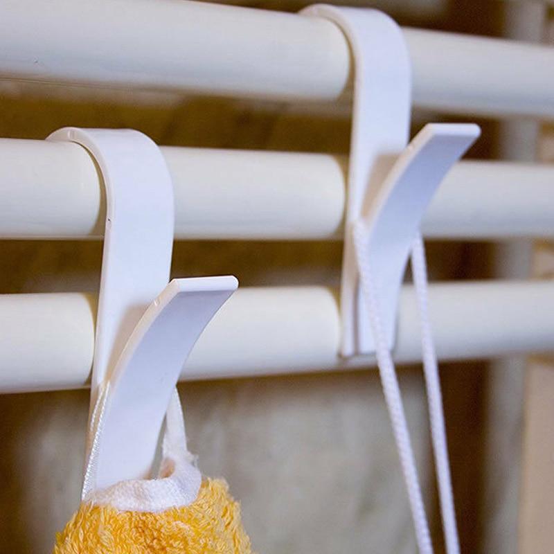 Over Door Hooks No Drilling Hanger Rack for Clothes Bags Towels Radiator Hook Round Rod Hanging Holder