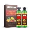 Coloration Cheveux au Vinaigre de Fruit pour Hommes et Femmes, Coloration Naturelle sans Ammoniaque (Noir, A/B 100 ml) (Brun -1, Couleur + Révélateur)