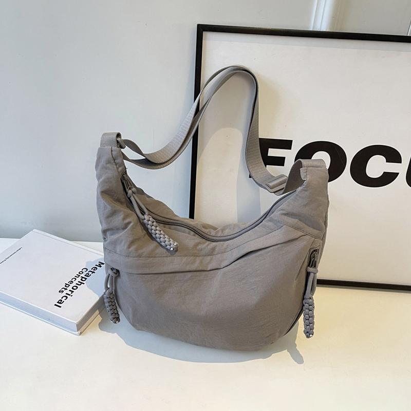 Borsa a Spalla in Tessuto Morbido alla Moda da Donna Tinta Unita Stile Casual da Studente Borse Grandi Borse a Tracolla per Donna Borsa Hobo da Spalla