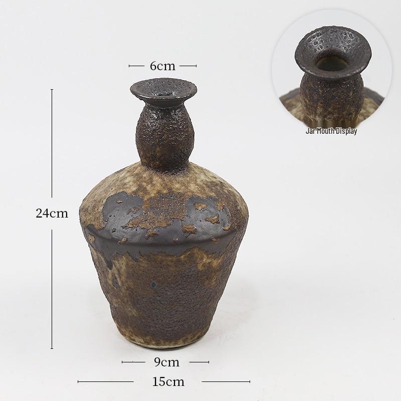 Japanese Wabi-Sabi Zen Handmade Coarse Ceramic Flower Vase