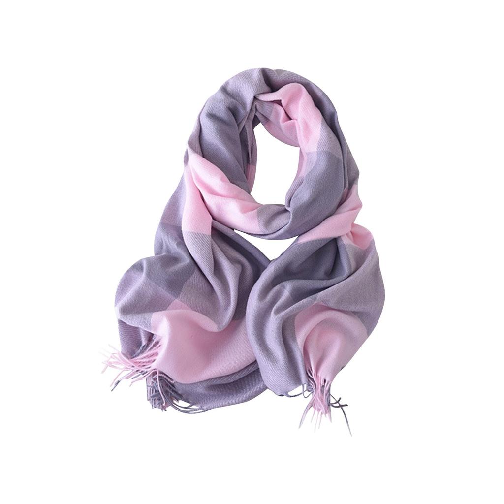 Scarf Striped Plaid Large Shawl Elegant And Winter Warm Scarf